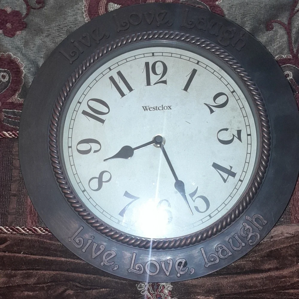 🌺WESTCLOX LIVE LOVE LAUGH WALL Clock
